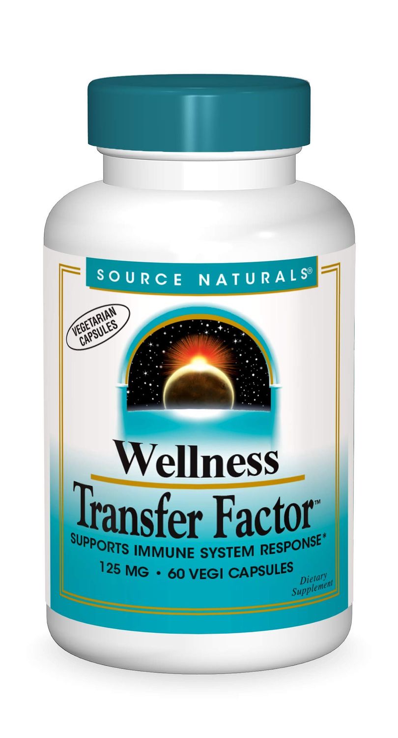 Source Naturals Wellness Transfer Factor, Supports Immune System Response* 125 mg - 60 Vegetarian Capsules