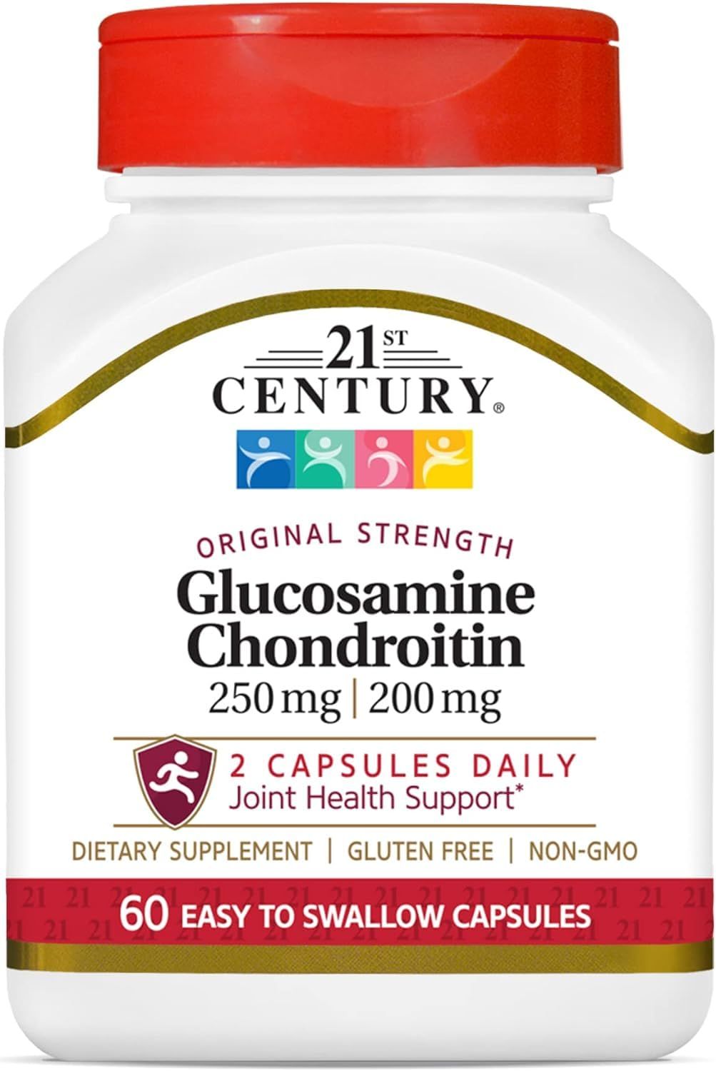21st Century Glucosamine Chondroitin 250/200mg - Original Strength, 60 Count