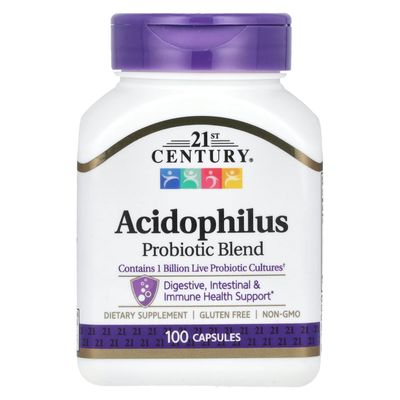 21st Century Acidophilus Capsules, 100 Count (21339)