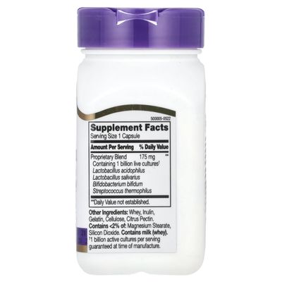 21st Century Acidophilus Capsules, 100 Count (21339)