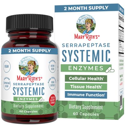 Serrapeptase Enzymes Capsules | Up to 2 Month Supply | Enzyme Supplement for High Potency Sinus Relief Pills for Allergy Support | Tissue Health and Cellular Health | Vegan | Gluten Free | 60 Count