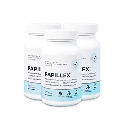Papillex Dietary Supplement Tablets All Natural Immune Support - Immunity Defense - Best Immune System Booster - Organic 60 Capsules Bottle (3 Pack)