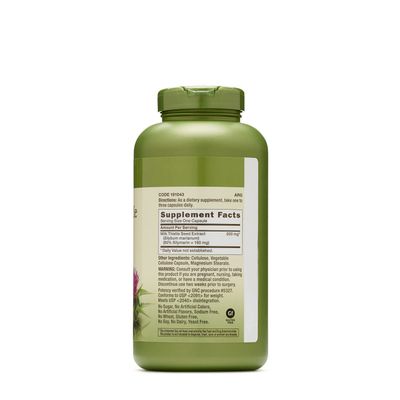GNC Herbal Plus Milk Thistle 200mg Supplement, Vegetarian, Supports Healthy Liver Function, 100 Servings