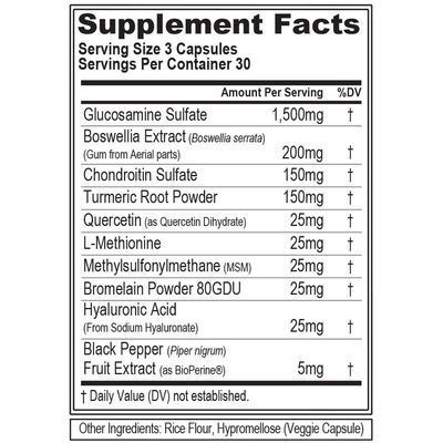 Evlution High Absorption Joint Support Supplement Nutrition FLEXMODE Joint Supplement with Advanced Joint Vitamins Including Glucosamine Chondroitin MSM Boswellia and Hyaluronic Acid - 30 Servings