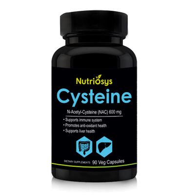 Nutriosys Cysteine 600mg (90 Veg Capsules), Supports Immune System