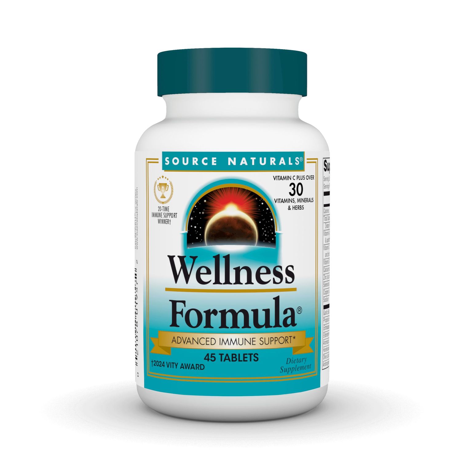 Source Naturals Wellness Formula Bio-Aligned Vitamins - Immune System Support Supplement &amp; Immunity Booster* - 45 Tablets