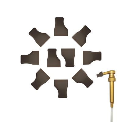 Handit - Coffee Syrup Pump Covers | Chocolate Color Rubber Silicone | Keep Syrups Preserved and Clean, Keep Counters, Bottles Clean | Fits Pumps for Torani, DaVinci, Skinny, Monin | 10-Pack