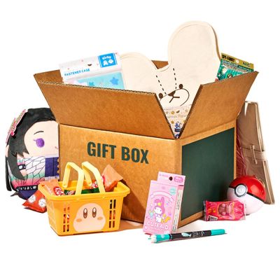 Japan Crate Holiday Gift Pack - 20+ Piece Gift Box for Girls, Mystery Holiday Gift Package for Kids, Includes Kawaii Accessories, Plushies, Stationery Items,Chocolates, Japanese Candies, and More!