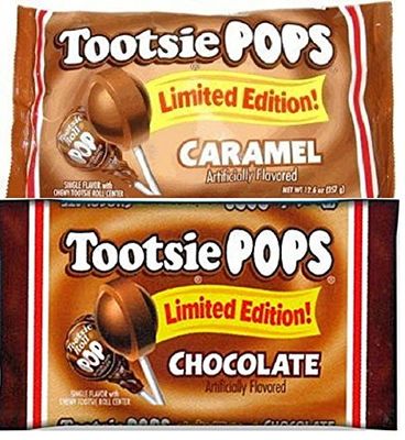 Caramel and Chocolate Tootsie Pops Limited Edition 2-pack Flavor Bundle, 1 pounds