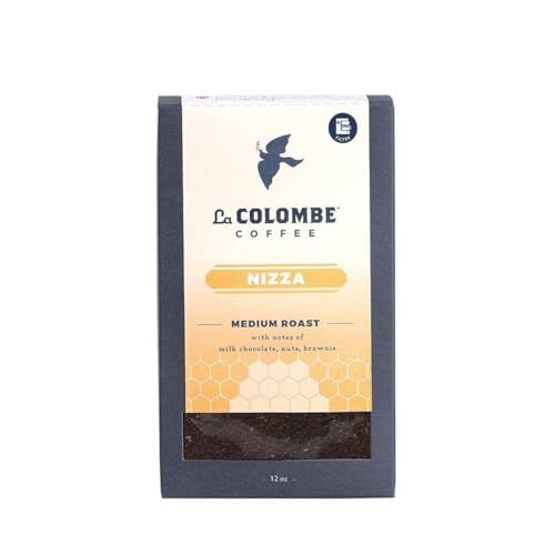 La Colombe Nizza Medium Roast Drip Grind Ground Coffee - Notes of Milk Chocolate, Nuts &amp; Brownie with Honey-Sweet Roasted Nuttiness, 12 Ounce (Pack of 1)