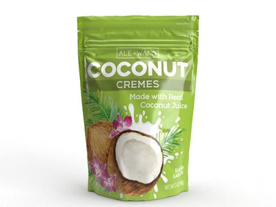 ALE + WANG Coconut Cremes Hard Candy | Made with 100% Pure Coconut Milk | Great Alternative to Chocolate, Caramel, and Toffee (1-Pack)