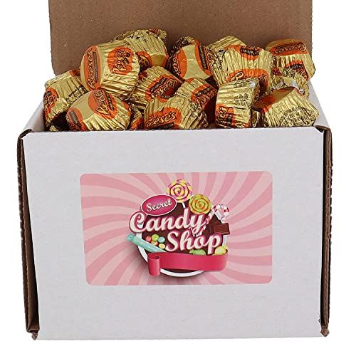 SECRET CANDY SHOP Miniatures Peanut Butter Mini Cup Milk Chocolate Candy Bulk in a Box, 1lb (Individually Wrapped)