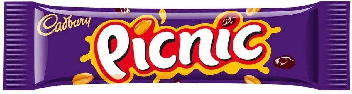 Cadburys Picnic Bar | Total 24 bars of British Chocolate Candy - Cadbury Picnic Bars 48.g each