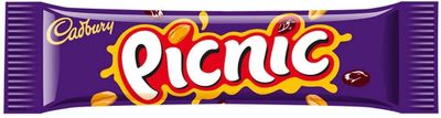 Cadburys Picnic Bar | Total 24 bars of British Chocolate Candy - Cadbury Picnic Bars 48.g each
