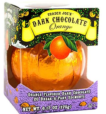 Trader Joe&#39;s Seasonal All Natural Dark Chocolate Orange with 20 Break-apart Segments / No Artificial Colors or Flavors / No Preservatives,6.17 ounce