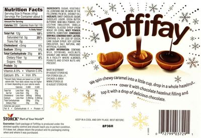 Toffifay Whole Hazelnut Caramel Chocolate, 7.05 Ounce