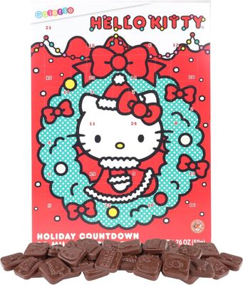 Galerie Hello Kitty Christmas Countdown Calendar 2023, Holiday with 24 Milk Chocolate Pieces, Advent Calendars for Kids, 1.76 Ounces