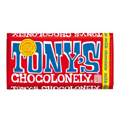 Tony&#39;s Chocolonely 32% Milk Chocolate Bar - Belgium Chocolate, No Artificial Flavoring, Fairtrade &amp; B Corp Certified - 6.35 Oz