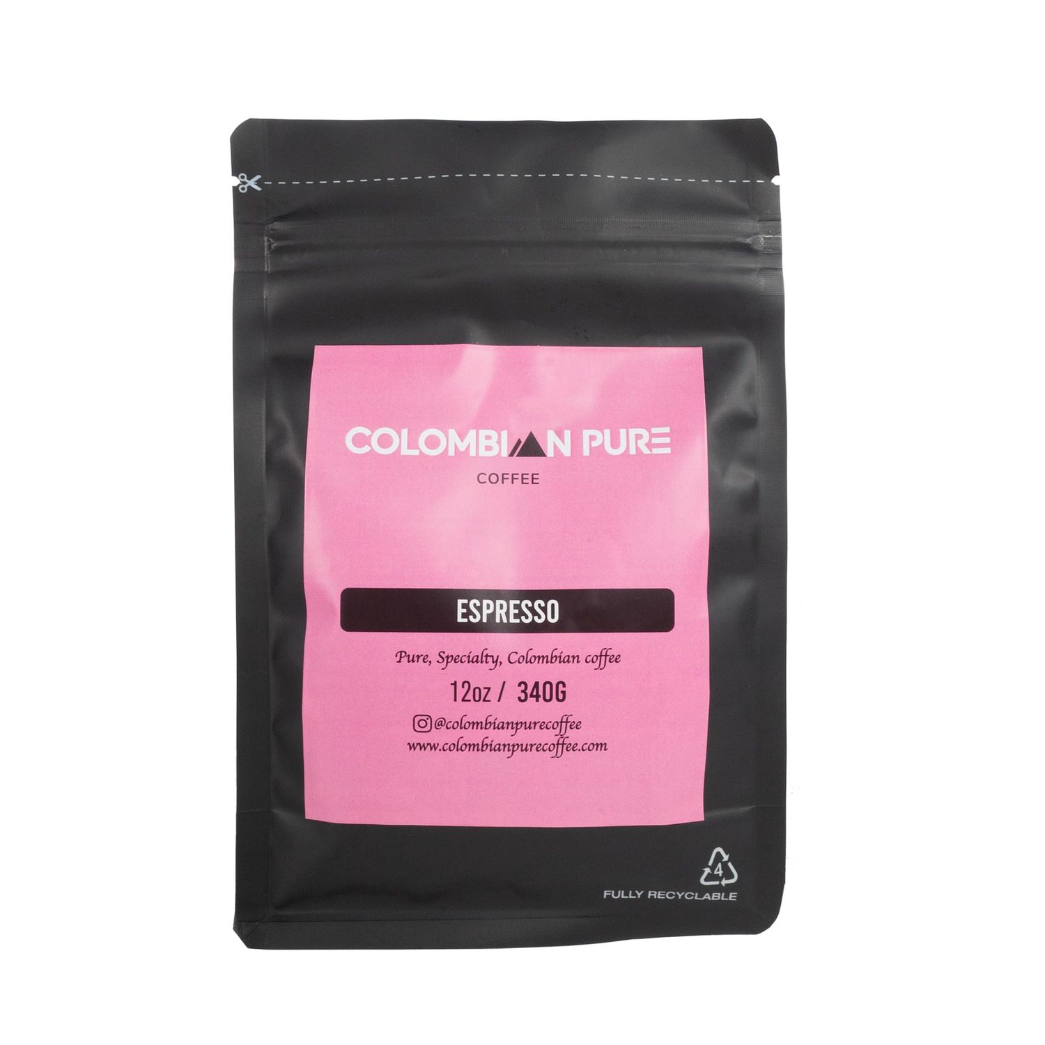 Colombian Pure Espresso- Grab your day by the beans with this specialty single-estate coffee. A great tasting espresso medium roast with notes of chocolate, forest berries, and toffee.