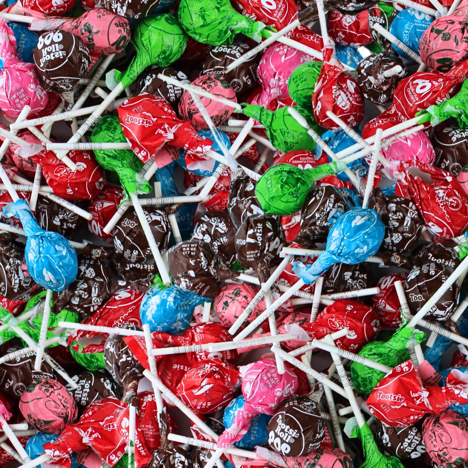 Assorted Tootsie Lollipops, Filled Chocolate Tootsie Roll Suckers with Fun Fruity flavors- by Queen City Candy Cave (3 Pound)