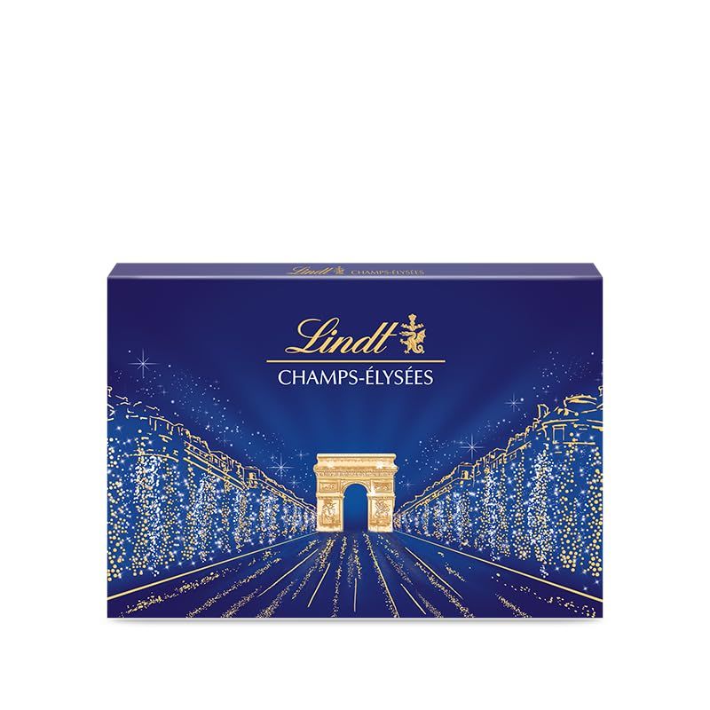 Lindt Champs Elyses Chocolate Box Gourmet Milk and Dark Chocolate Assortment 44 Chocolates 16.5oz