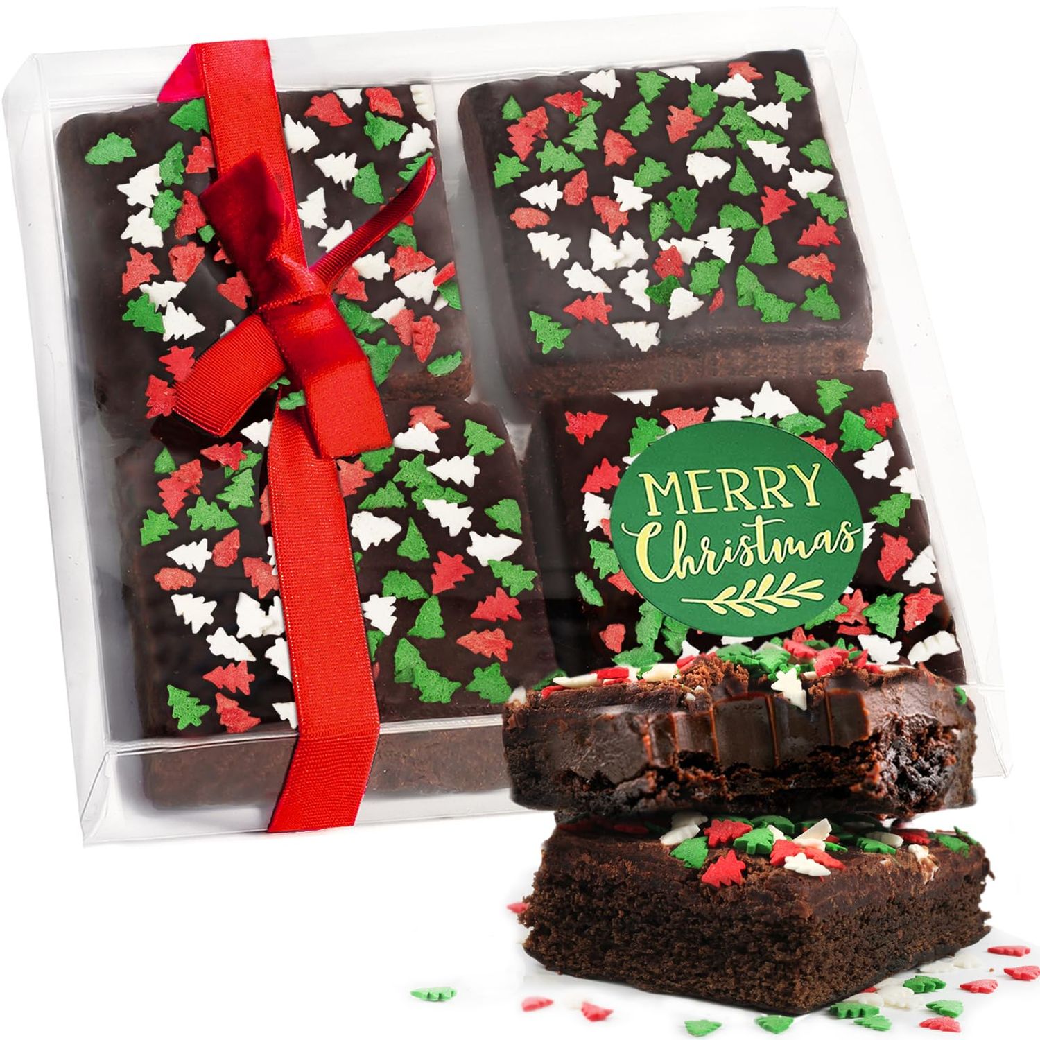 Christmas Gift Basket Chocolate Brownies Food Gift Individually Wrapped For Men Women Package | Nut Free | Kosher