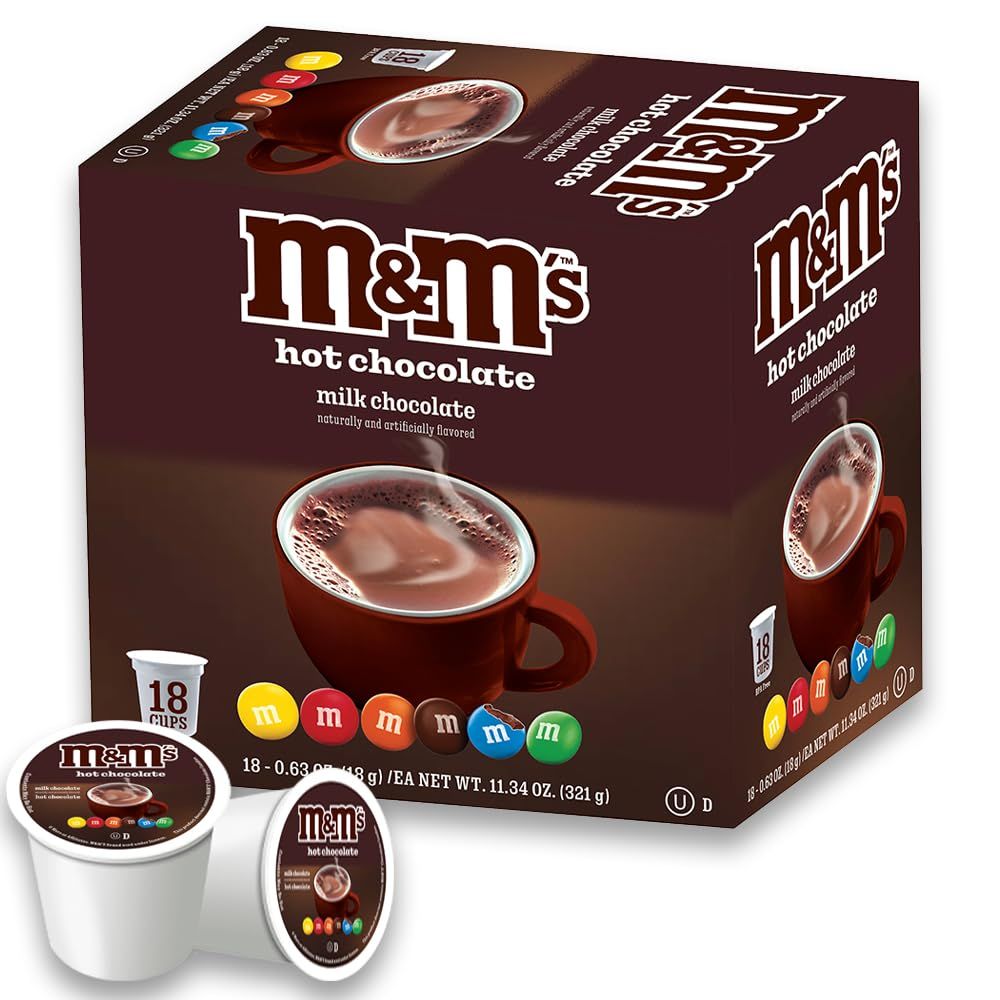 Milk Chocolate Single Serve M&amp;M Hot Cocoa Pods, 18 Count