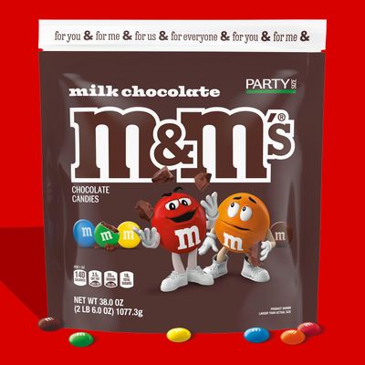 M&amp;M'S Milk Chocolate Candy, Party Size, 38 oz Bag (Pack of 2)