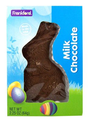 Solid Milk Chocolate Easter Bunny Rabbit, 2.25 Ounce, Pack of 3