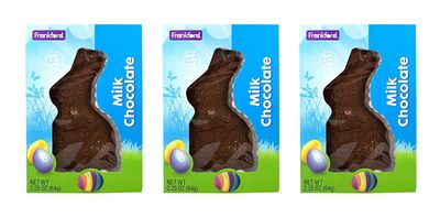 Solid Milk Chocolate Easter Bunny Rabbit, 2.25 Ounce, Pack of 3
