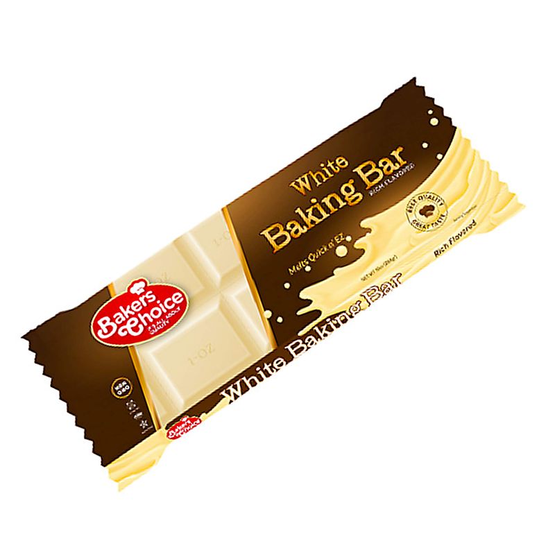 Baker&#39;s Choice White Baking Chocolate Bar - White Chocolate Easy Melt Bar - Kosher, Non-Dairy, Vegan and Non GMO - 10 oz (284g)