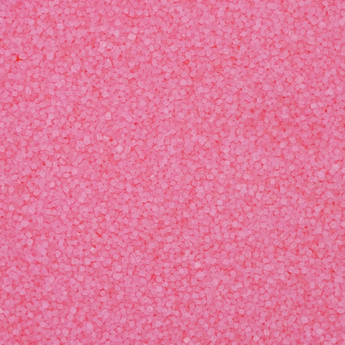 ROSE PINK Sugar Crystals - 4 oz shaker jar - Edible Sugar Sprinkles/Sanding Sugar for Cakes, Cupcakes, Cookies, Icing, Chocolate