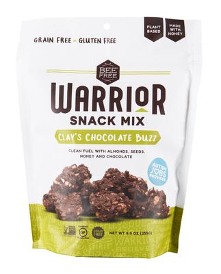 BeeFree Warrior Mix Gluten Free Granola - Chunky Granola Bites | Paleo Granola, Low Carb, Grain Free, Preservative Free, Oat Free | Low Calorie Snacks | Clays Chocolate Buzz, 9 Oz Bag