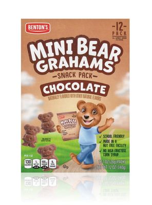 Bentons Mini Cookie Snack Packs (1 Box, Chocolate Bear Grahams)