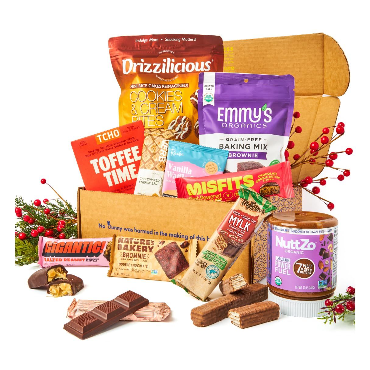 VEGANCUTS Luxury Vegan Chocolate Gift Box - Specialty Vegan Organic Chocolate Candy Assortment for any Occasion Gift Baskets - The Ultimate Gift For Family And Friends