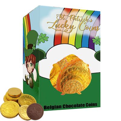 Fruidles St. Patrick&#39;s Chocolate Gold Coins in Mesh Bags, Made with Premium Belgian Milk Chocolate, Gluten Free, Non-GMO, Kosher Certified Dairy (4 Mesh Bags)