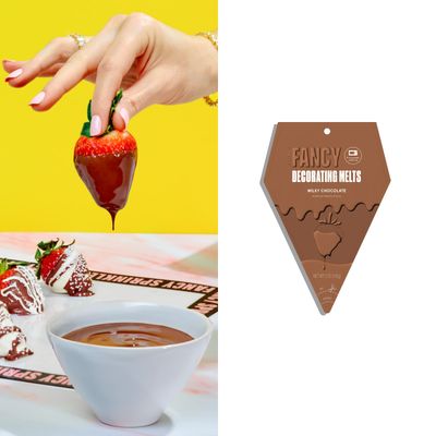 Fancy Sprinkles Milky Chocolate Fancy Decorating Melts for Baking, Melting Chocolate in Ready-to-Use Bag, for Dipping, Coating, and Drizzling