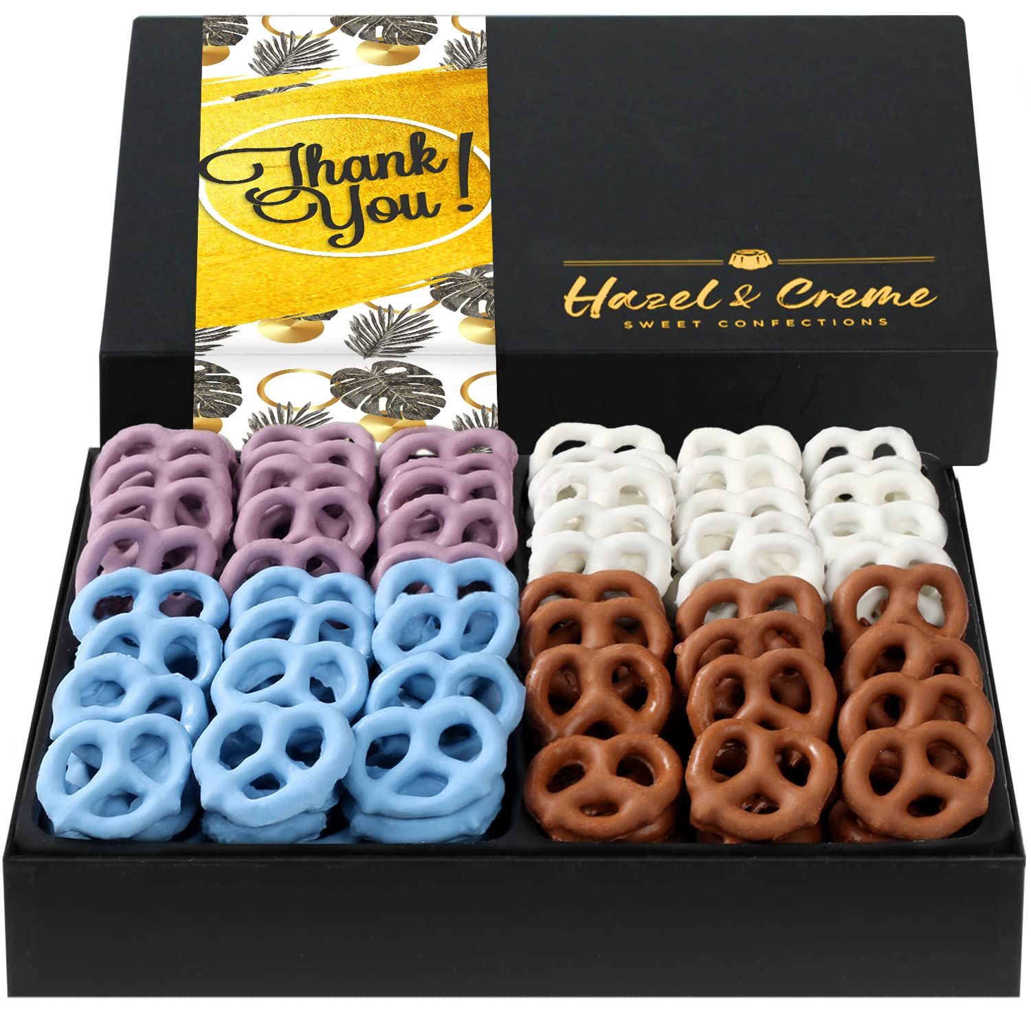 Thank You Gift Basket - Yogurt/Chocolate Pretzels Box - Employee Appreciation Gift for Men Women - Assorted Flavors - Gratitude Gift for Employees, Co Workers, Teachers, Nurses, Friends, Kosher Prime