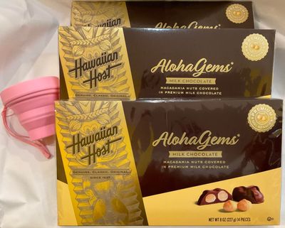 Hawaiian Host Aloha Gems 24 OZ Macadamia Nuts Covered in Premium Chocolate