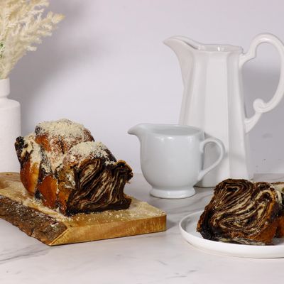 Chocolate Babka Bread | Hungarian Chocolate Babka Cake | Chocolate Cake | Baked Fresh Daily | Kosher, Dairy Free &amp; Nut Free | 16 oz Sterns Bakery