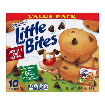 Entenmann's Little Bites Chocolate Chip Mini Muffins, 10 Pouches