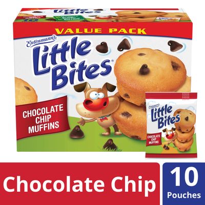 Entenmann's Little Bites Chocolate Chip Mini Muffins, 10 Pouches