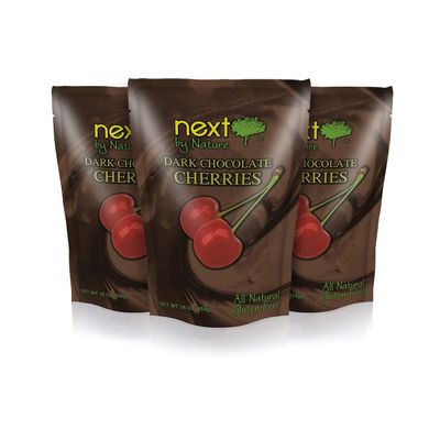 Next by Nature Dark Chocolate Cherries, 16 oz Bag (Pack of 3)