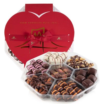 Dark Chocolate Valentine&#39;s Gift Box - Handcrafted Chocolate Truffles, Valentines Day Chocolates, 28 oz