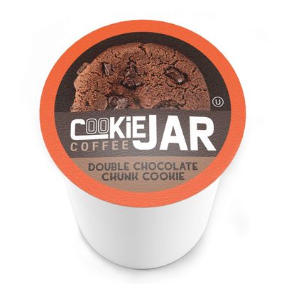 Cookie Jar Double Chocolate Chunk Flavored Coffee Pods for Keurig K Cup Brewers, 40 Count - Rich Chocolate Flavor in Every Cup, Perfect for Dessert Lovers