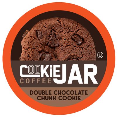 Cookie Jar Double Chocolate Chunk Flavored Coffee Pods for Keurig K Cup Brewers, 40 Count - Rich Chocolate Flavor in Every Cup, Perfect for Dessert Lovers
