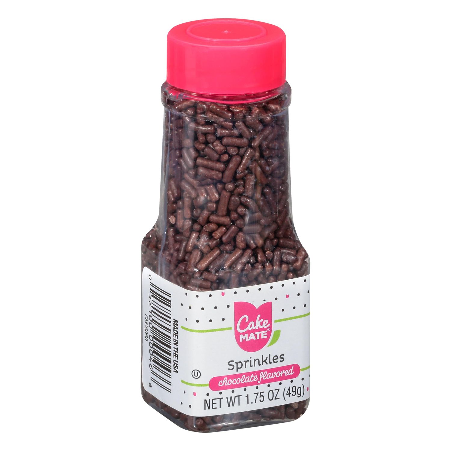 Cake Mate Chocolate Sprinkles - Dessert Sprinkles for Ice Cream, Cookies, and Brownies, 1.75oz (Chocolate Jimmies)