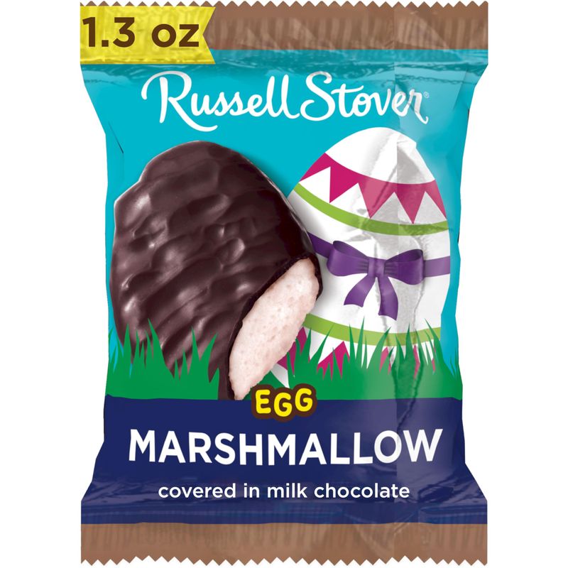 Russell Stover Easter Marshmallow Dark Chocolate Easter Egg, 1.3 oz each (Pack of 18)