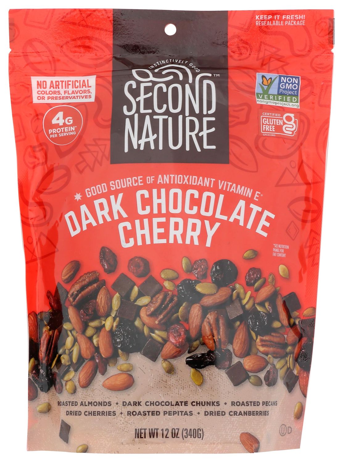SECOND NATURE Dark Chocolate Cherry Trail Mix, 12 OZ