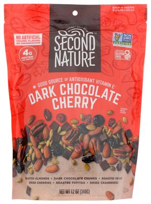 SECOND NATURE Dark Chocolate Cherry Trail Mix, 12 OZ